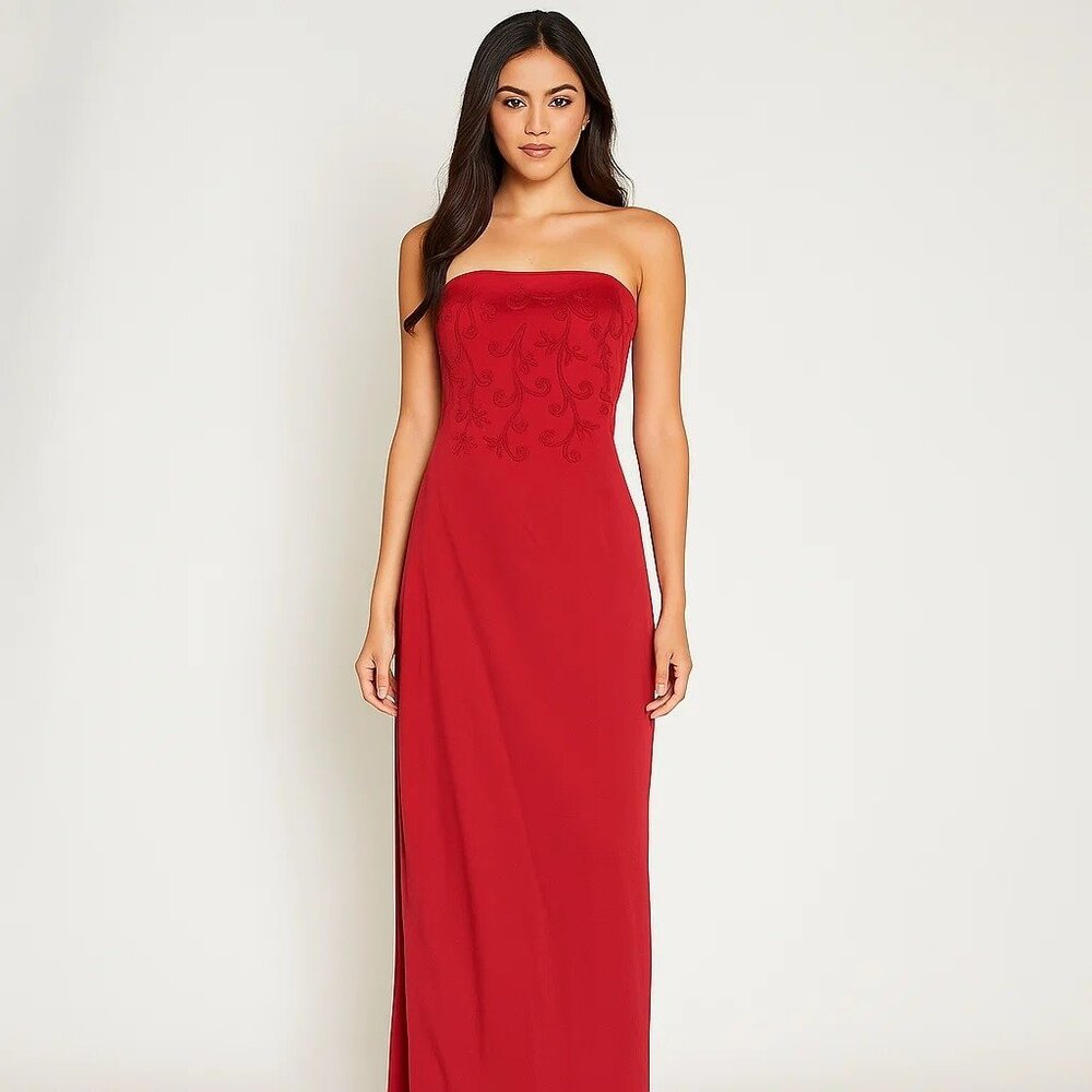NWT Vintage Rampage Y2K Evening‎ Glam Romantic Red Carpet Holiday Prom Dress 9